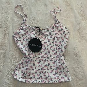 White fox boutique floral cami top